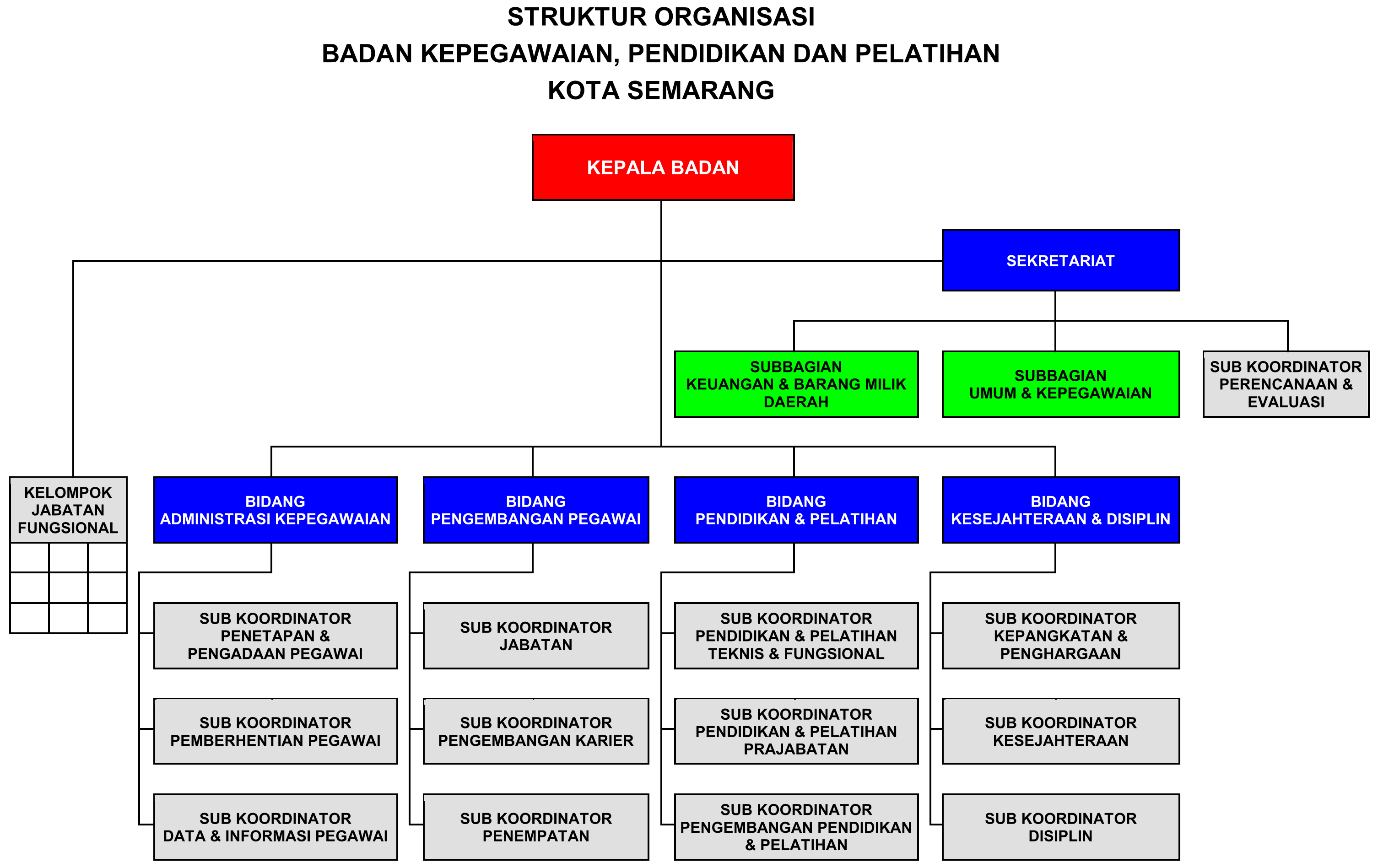 Struktur Organisasi BKPP Kota Semarang